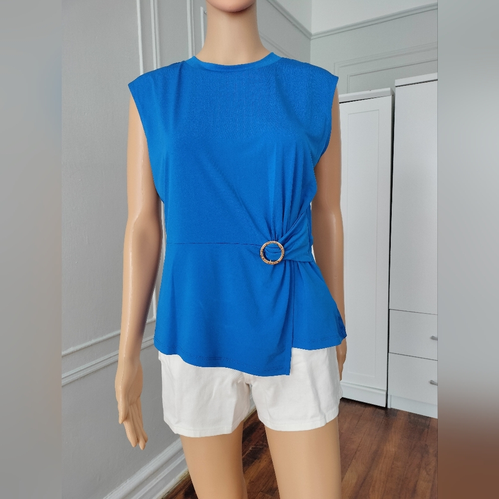 Michael Cores Grecian Blue Sleeveless Top